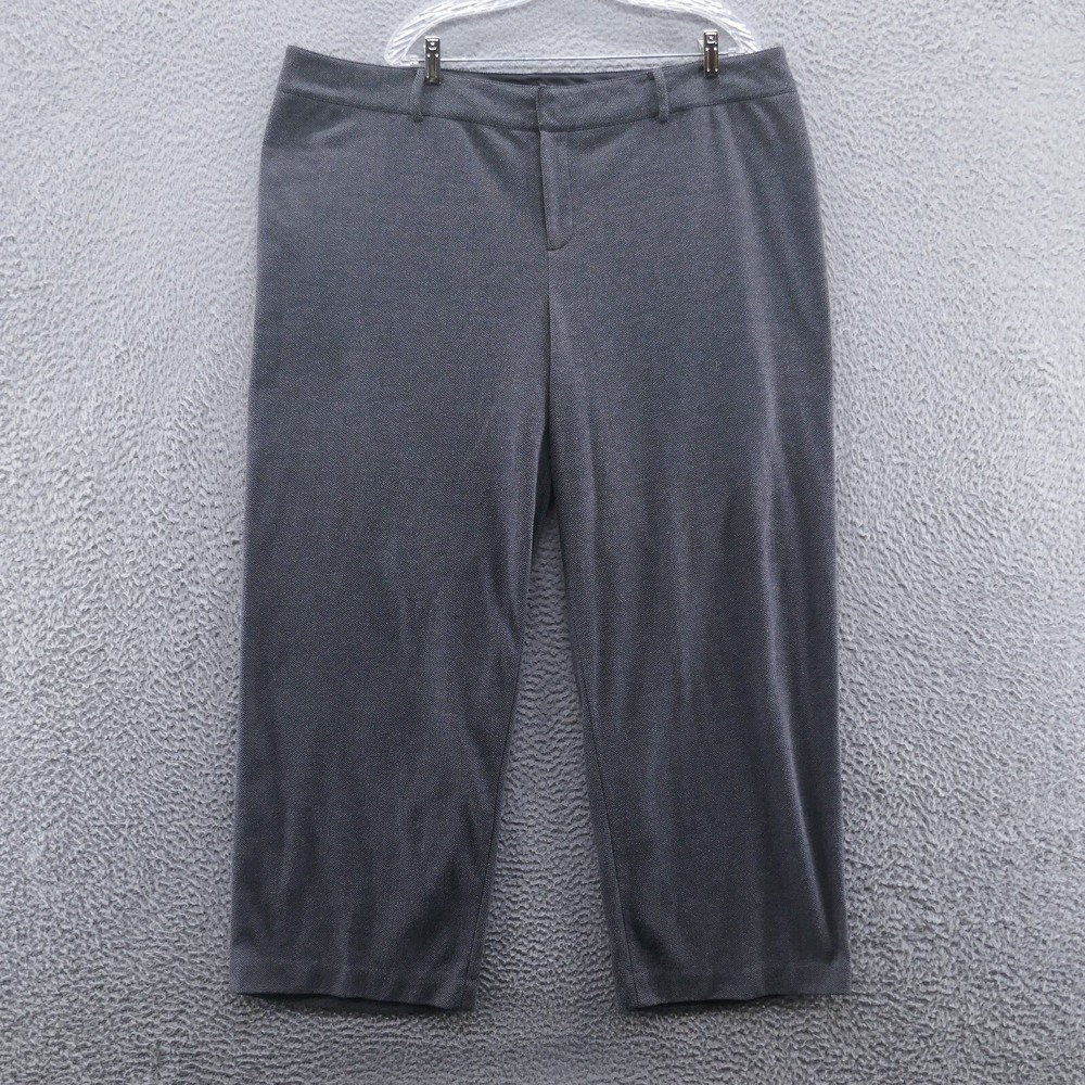 Coldwater Creek Womens Gray Herringbone Pants Plus Size 24 Full Leg Career